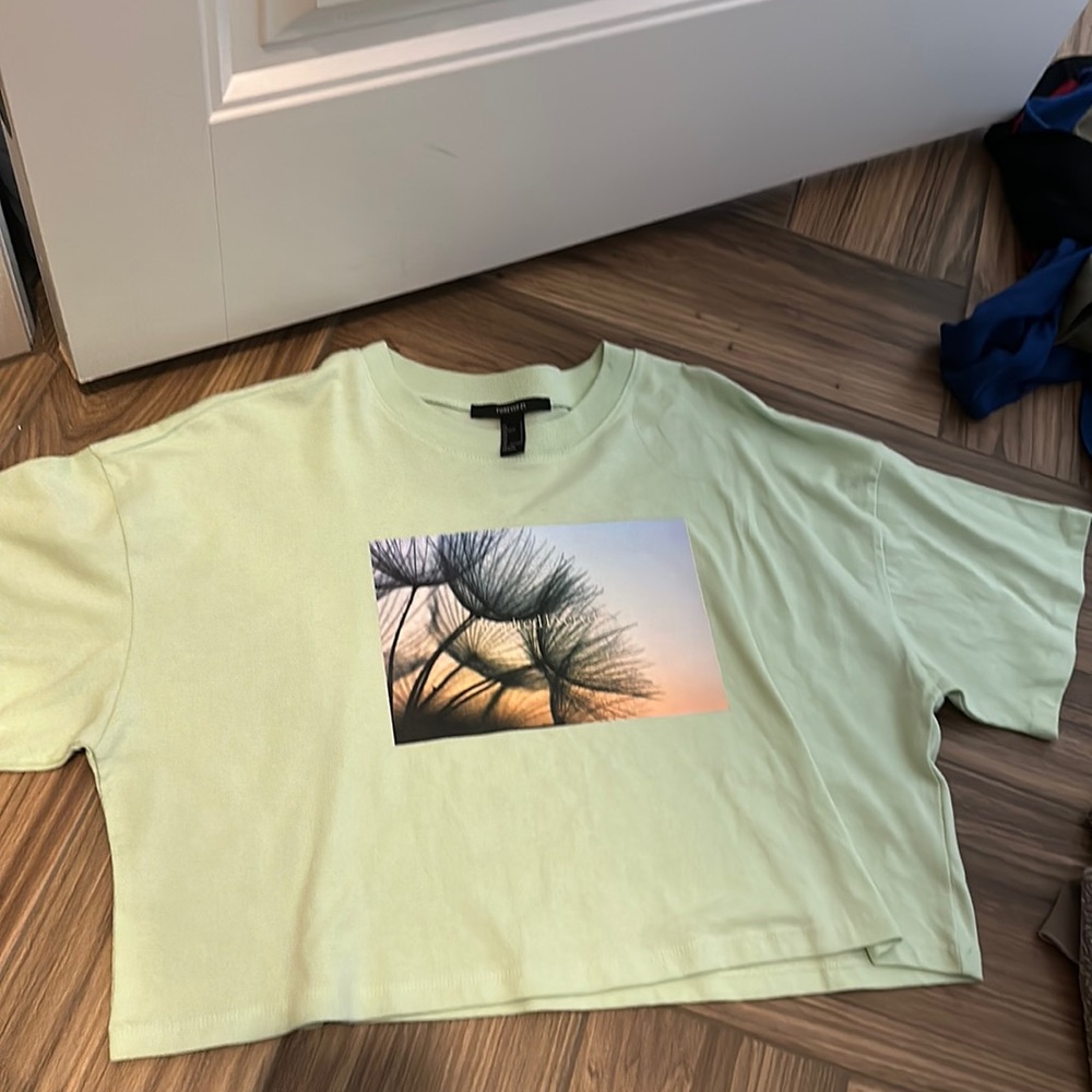 Green crop top